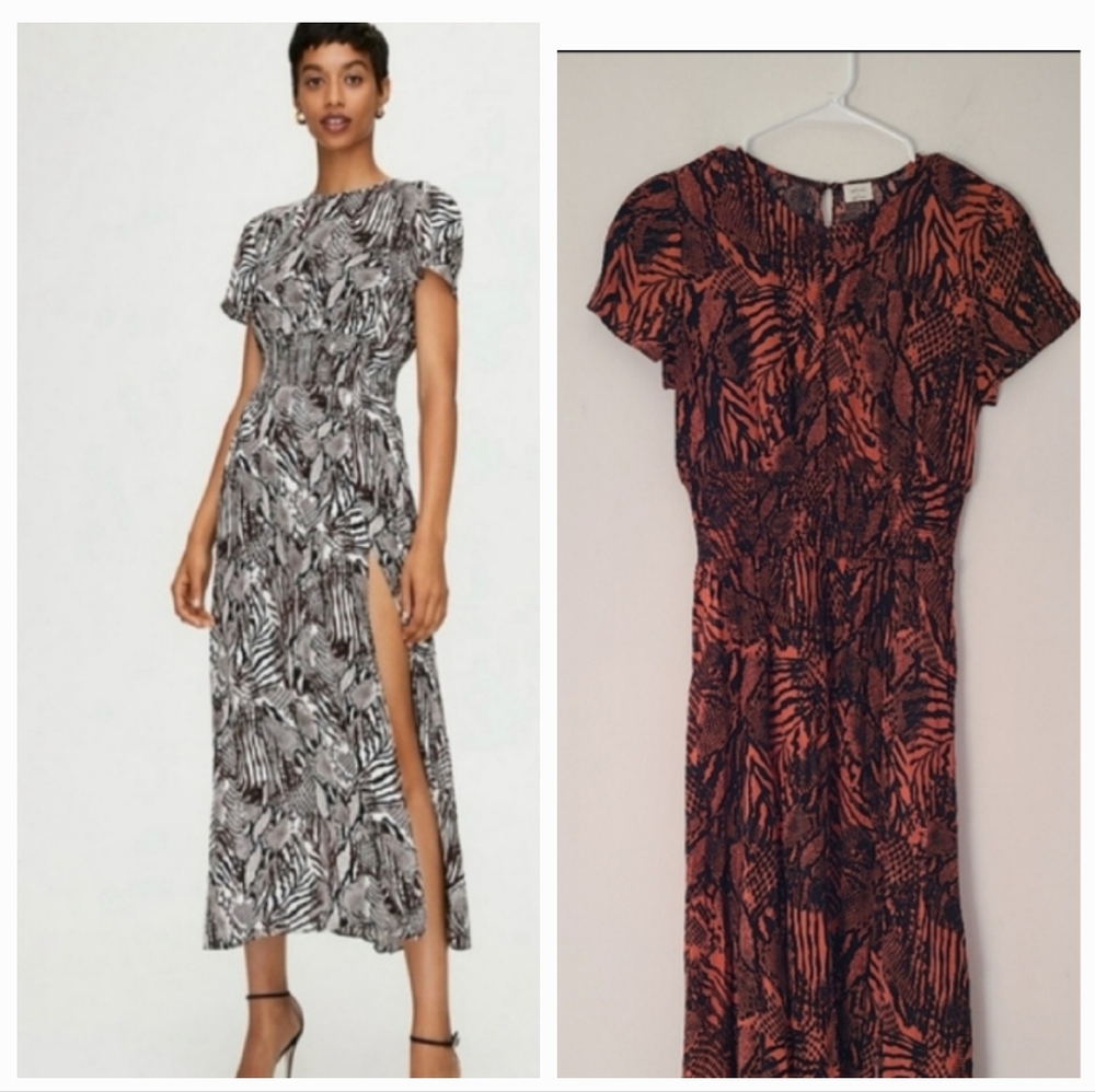 Wilfred Aritzia Snake Print Maxime Dress